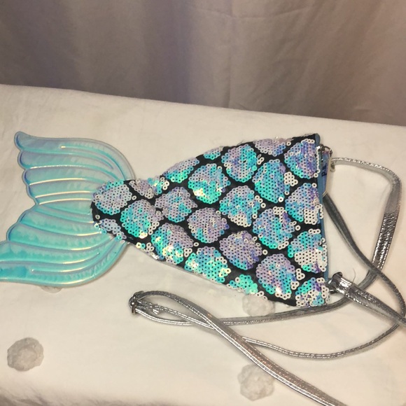 Mermaid sequin tail P.S. from AEROPOSTALE handbag. Metallic sequins as scales. - Picture 8 of 8